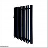 Finn Gate is 1000mm wide (excluding hinge gap) and 1450mm high. Gate comes with Button Lock and Stricker Bracket