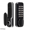 Finn Gate is 1000mm wide (excluding hinge gap) and 1750mm high. Gate comes with Button Lock and Stricker Bracket