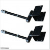 Finn Gate is 1000mm wide (excluding hinge gap) and 1750mm high. Gate comes with Button Lock and Stricker Bracket