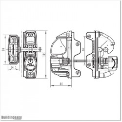 Viper Double Hooked Gravity Latch. Double Sided