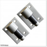 Aluminium Louver Pedestrian Gate 1M wide in Silver Pearl With Parts 1.8M high