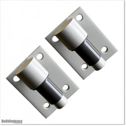 Aluminium Louver Pedestrian Gate 1M wide in Silver Pearl With Button Key Lock