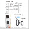 Video call to indoor monitor and smart phone. Open the gate from indoor monitor or smart phone