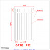 Aluminium Flat Top Pedestrian Gates 1M Wide in Black Colour