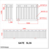 5.3M Wide and 1.2M High Sliding Gate Flat Top in Auckland.