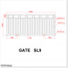 3.2M Wide Black Colour Aluminium Flat Top Sliding Gate 1.4M High