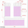 Gate is 3.75M wide and gate height is 1.45. Gate fits 3.5M post gap. Gate colour Pure White (RAL9010)