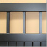 Pedestrian Tongue & Groove gate is 1.05M wide and gate height is 1.45M. Gate colour Matte Black (RAL9005)