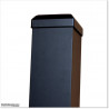 Post is powder coated in matte black. Post is 1.15M long. Post base is 140 X 140 and 10mm thick. Post comes with matching post c
