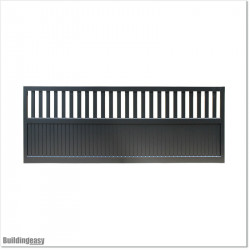 Gate is 3.825M wide and gate height is 1.15. Gate fits 3.5M post gap. Gate colour Matte Black (RAL9005)
