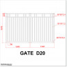 2.7M wide Aluminium Double swing Gate in Auckland black Colour.