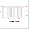 Aluminium Black Powder Coated Double Swing Gate 3.1M Wide.