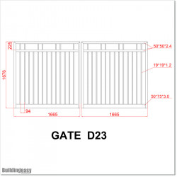 3.3M wide Aluminium Double swing Gate for Cheapest Price in Auckland.