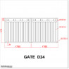 Black 3.6M wide Aluminium Double swing Gate With the Best Quality.