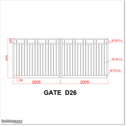 4 M wide Aluminium Swing Gate with the Best Quality and For Best Price