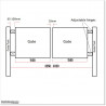 Aluminium Black Powder Coated Double Swing Gate 3.1M Wide.
