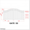Covered Black Arch top Double Swing Gates 3M Wide in Auckland.