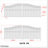 Aluminium Arched Top Double Swing Gate 5M Wide With Parts In Manukau.
