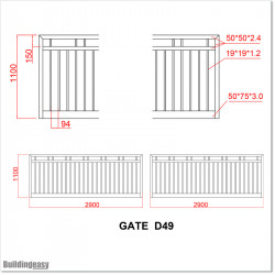 Quality 5.8M wide Aluminium Double swing Gate With 1.1M High in AKL