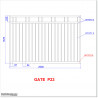 Very Light Aluminium Single Swing Gates 2.5M Wide and 1.7M High.