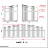 Stylish And Covered Arch Top Sliding Gates 5.5M Wide and 1.8M High.