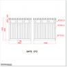 1.5M High Aluminium Flat Top Swing Gates 3M Wide in Auckland.
