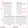 1.5M High Aluminium Flat Top Swing Gates 4.0M Wide in Auckland.