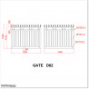 1.2M High Aluminium Flat Top Swing Gates 3M Wide in Auckland.