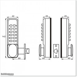 The keyless entry gate lock with keypad is suitable for Pedestrian Gates