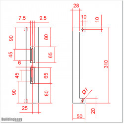 Double sided Key Lock suitable for Pedestrian Gates