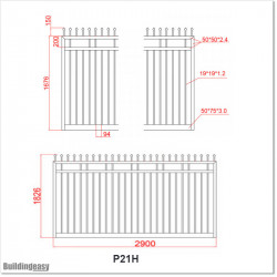 2.9M Wide Aluminium Single Swing Gate in Auckland black Colour.