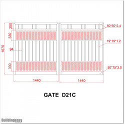 Flat Top Double Gate 2.9M (D21C)