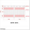 Flat Top Double Gate 2.9M (D21C)
