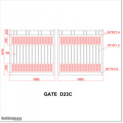 Black 3.6M Wide Aluminium Double Swing Gate With More Privacy in AKL.