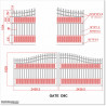 Covered Aluminium Curved Top 5M Wide Double Swing Gates With Parts.