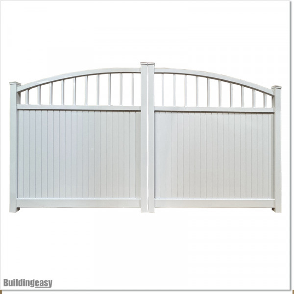 Aluminium Tongue and Groove Gate. Gate is 3.0M wide and gate height is 1.75M. Gate colour is Pure White (RAL9010)