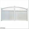Aluminium Tongue and Groove Gate. Gate is 3.0M wide and gate height is 1.75M. Gate colour is Pure White (RAL9010)