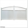 Aluminium Tongue and Groove Gate. Gate is 3.5M wide and gate height is 1.75M. Gate colour is Pure White (RAL9010)