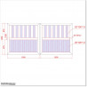 Aluminium Tongue and Groove Gate. Gate is 3.0M wide and gate height is 1.5M. Gate colour is Matte Black (RAL9005)