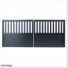 Aluminium Tongue and Groove Gate. Gate is 3.5M wide and gate height is 1.5M. Gate colour is Matte Black (RAL9005)
