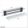 Heavy duty (500Kg) and IP65 waterproof electromagnetic lock can be used with 12V DC or 24V DC power supply