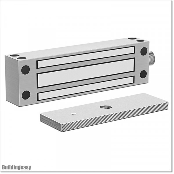 Heavy duty (500Kg) and IP67 waterproof electromagnetic lock can be used with 12V DC or 24V DC power supply