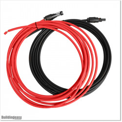 Solar cable 5 meters (Red and Black) 4mm2 with MC4 plugs