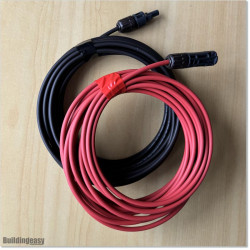Solar cable 8 meters (Red and Black) 4mm2 with MC4 plugs