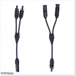 Pairs of MC4 Y/2 Solar Panel Parallel Connectors