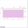 Gate is 3.75M wide and gate height is 1.75. Gate fits 3.5M post gap. Gate colour Matte Black (RAL9005)