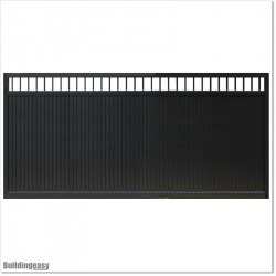 Gate is 4.8M wide and gate height is 1.75. Gate fits 4.5M post gap. Gate colour Matte Black (RAL9005)