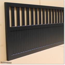 Gate is 3.825M wide and gate height is 1.75. Gate fits 3.5M post gap. Gate colour Matte Black (RAL9005)