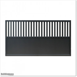 Gate is 3.825M wide and gate height is 1.75. Gate fits 3.5M post gap. Gate colour Matte Black (RAL9005)