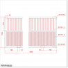 Gate is 3.825M wide and gate height is 1.75. Gate fits 3.5M post gap. Gate colour Matte Black (RAL9005)